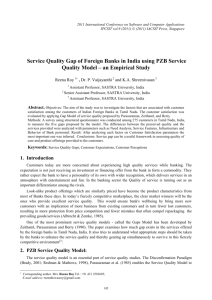 Service Quality Gap of Foreign Banks in India using PZB