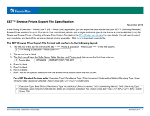 SET™ Browse Prices Export File Specification