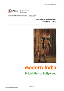 Modern India - School of Humanities & Languages