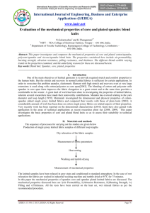 Evaluation of the mechanical properties of core and plated spandex