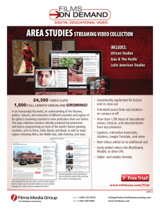 AREA STUDIESSTREAMING VIDEO COLLECTION
