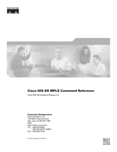 Cisco IOS-XR MPLS Command Reference