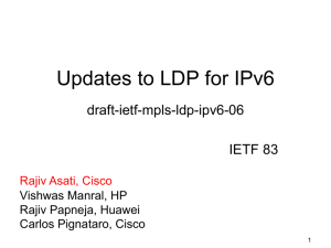 Updates to LDP for IPv6