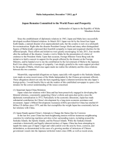 Japan Remains Committed to the World Peace and Prosperity