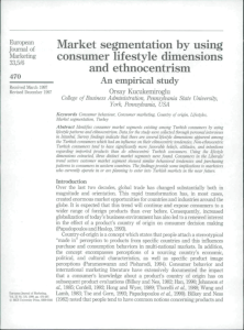 Market segmentation by using consumer lifestyle