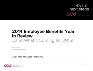 2014 Employee Benefits Year In Review