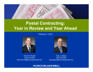 Postal Contracting: Year in Review and Year Ahead
