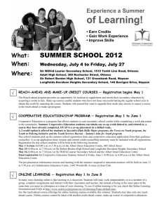 Experience A Summer Of Learning!