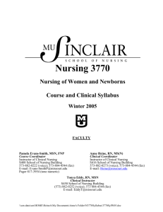 Nursing 3770 - University of Missouri