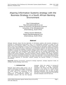 Aligning Information Systems strategy with the Business Strategy in
