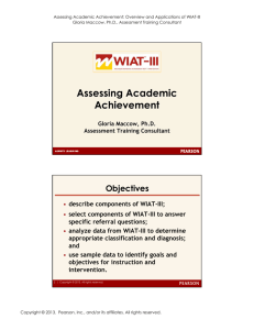 Assessing Academic Achievement