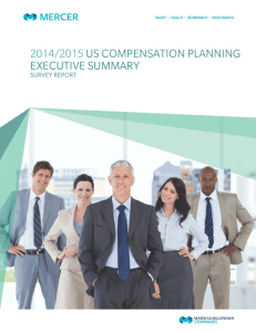 2014/2015 US Compensation Planning Survey