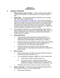 ARTICLE 6 COMPENSATION A. GENERAL PROVISIONS 1