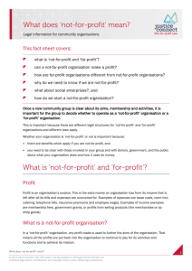 What does 'not-for-profit' mean? - Not for Profit Law Information Hub