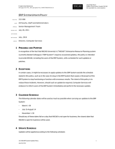 315-006 ERP System Update Policy