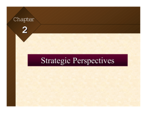 Chapter 2 -- Strategic perspectives