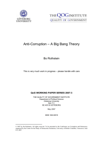 Anti-Corruption – A Big Bang Theory