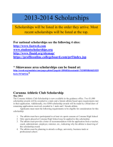 2013-2014 Scholarships - Corunna Public Schools