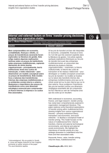 Internal and external factors on firms' transfer pricing decisions: