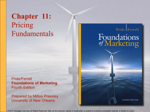 Chapter 11: Pricing Fundamentals