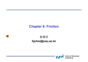 Chapter 8: Friction