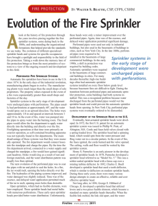 Evolution of the Fire Sprinkler - Beattie Fire Protection & Risk