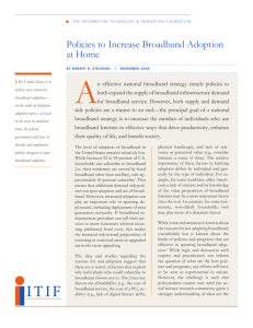 Policies to Increase Broadband Adoption at Home