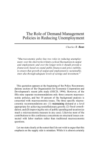 The Role of Demand Management Policies in Reducing