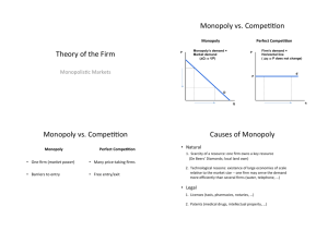 Theory'of'the'Firm' Monopoly'vs.