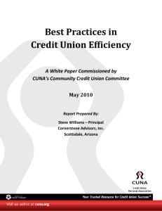 Best Practices in Credit Union Efficiency