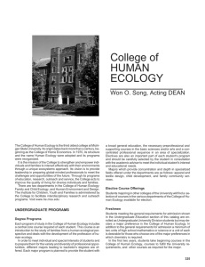 College of HUMAN ECOLOGY - Michigan State University