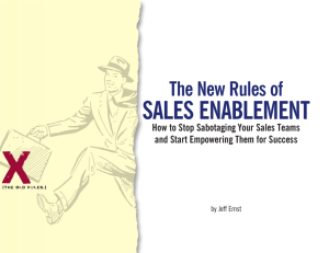 The New Rules of Sales Enablement