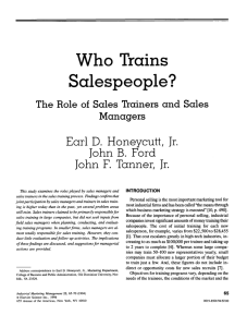 Who Trains Sales People? - SalesMasters International