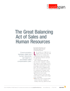 The Great Balancing Act of Sales and Human Resources
