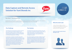 Yum! Brands Inc Case Study - e