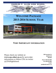 Communications package 2015-2016