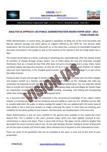 Analysis & Approach : Public Administration Mains Paper 2010-2011
