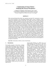 Cationization of Linen Fabric: Studying the Process Parameters