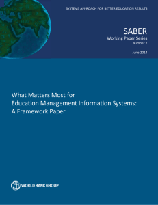 What Matters Most for Education Management Information Systems