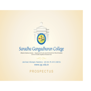 Prospectus 2015 - Saradha Gangadharan College