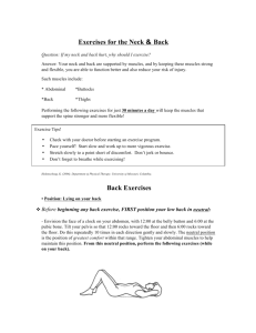 Spine Center Exercises for the Neck and Back-1