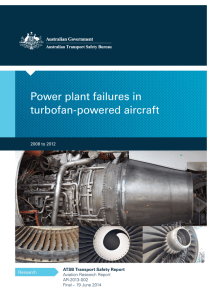 Power plant failures in turbofan