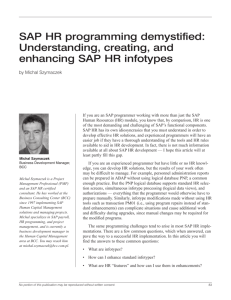 SAP HR programming demystified: Understanding
