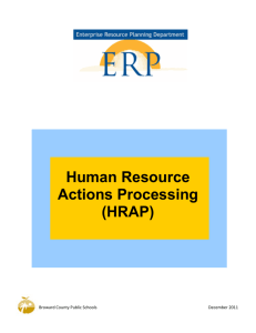 Human Resource Actions Processing (HRAP)
