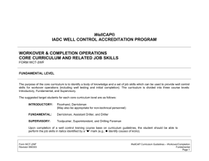 WellCAP® IADC WELL CONTROL ACCREDITATION PROGRAM