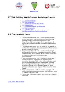 PTTCO Drilling Well Control Training Course