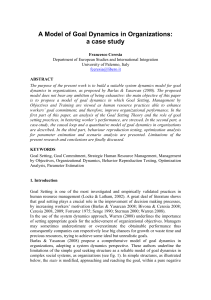 A Model of Goal Dynamics in Organizations: a case study