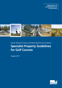 Specialist Property Guidelines for Golf courses, August 2011