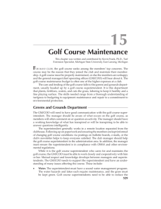 Golf Course Maintenance
