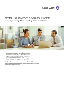 Alcatel-Lucent Market Advantage Program